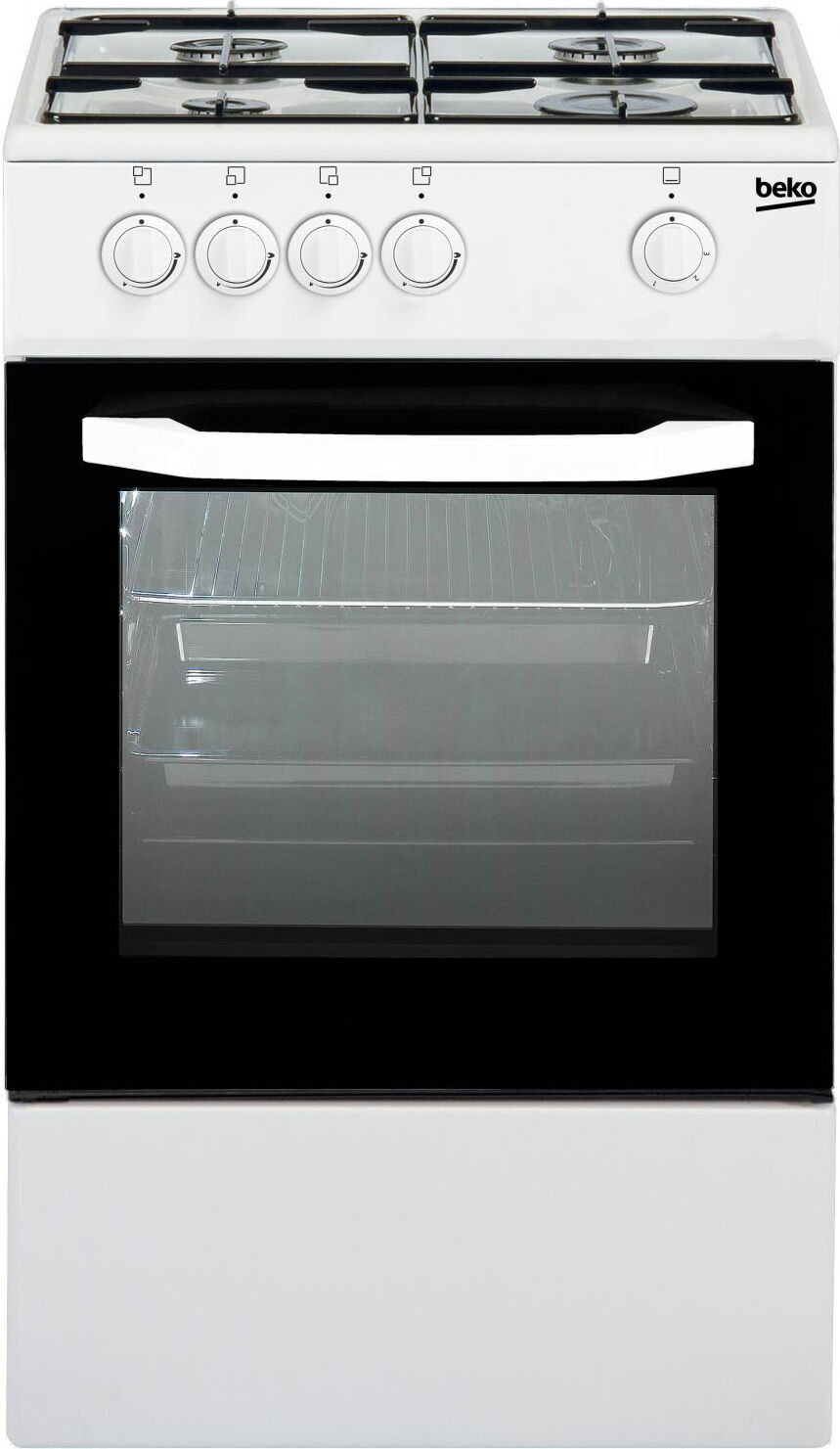 Beko Csg42001fw Cucina A Gas 4 Fuochi Forno A Gas Larghezza X Profondità 50x50 Cm Colore Bianco - Csg42001fw