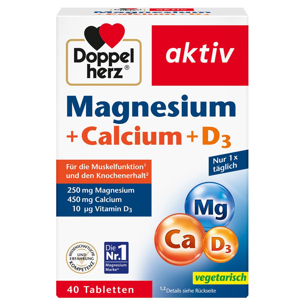 Doppelherz Magnesium+Calcium+D3 Tabletten 40 St