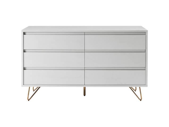 Kommode Austin Weiss, Gold MDF, Metall B 120 H 70 cm