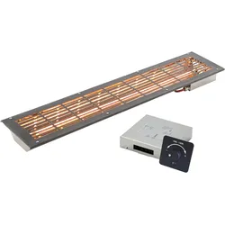 Infraworld VITALlight-IPX4 Infrarotstrahler-Set anthrazit Easy Control: schwarz - Eckeinbau