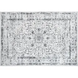 tectake Vintage Designer Teppich Aliya, Kurzflor - 240 x 340 cm grau