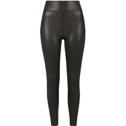 Urban Classics, Damen, Tights, Ladies High Waist Glamour Leggings (S), Schwarz