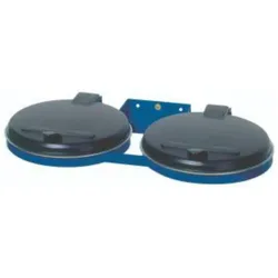 VAR Abfallsammler doppelt blau Wandbef. KS-Deckel, Abfalleimer, Blau