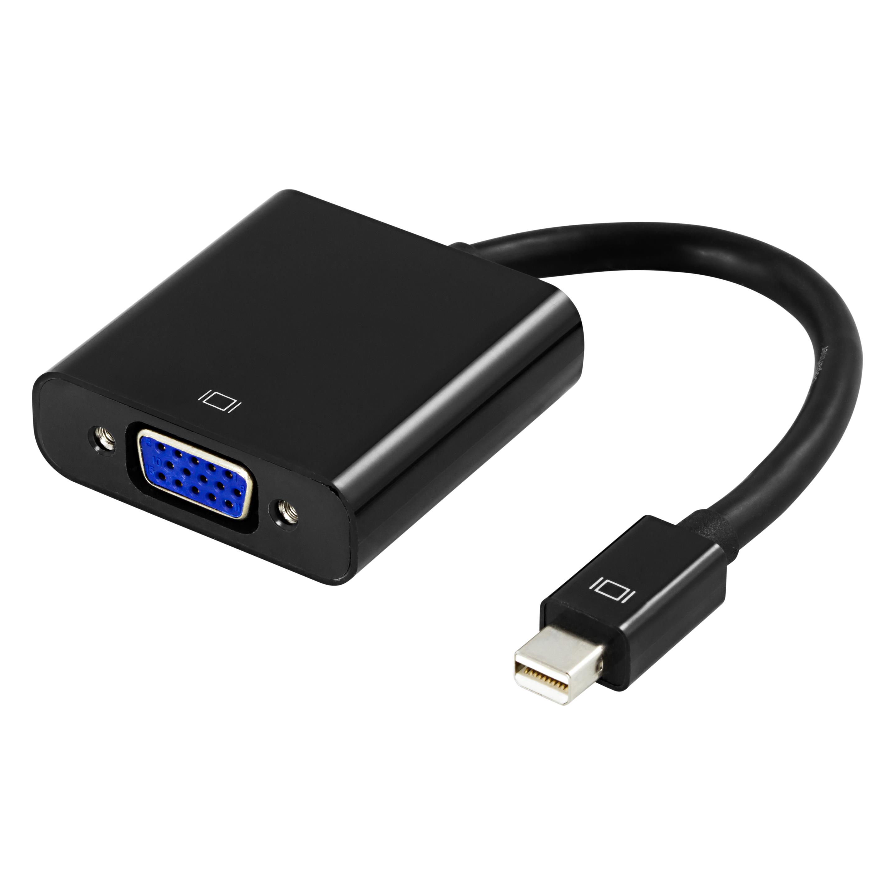Deltaco DP-VGA3 Videokabel-Adapter 0,2 m mini DisplayPort VGA Schwarz (DELTACO DP-VGA3 VIDEO TRANSFORMER - MINI)