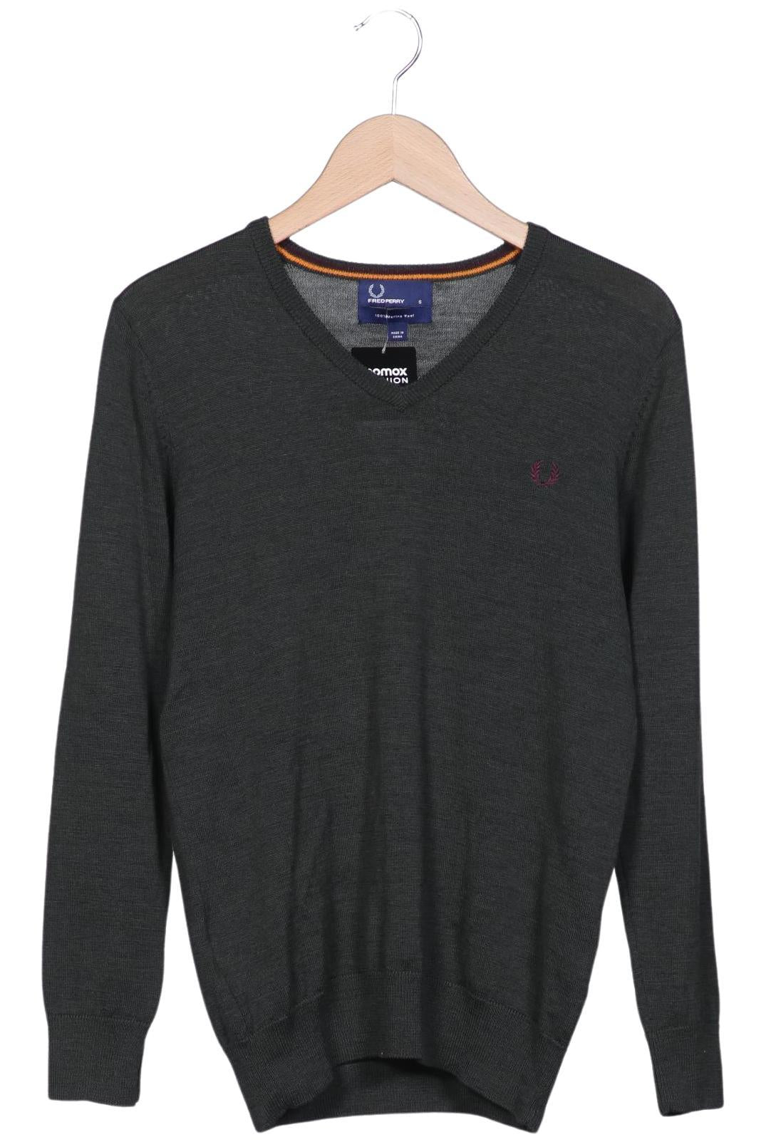 Fred Perry Herren Pullover, Grau, Gr. S, Merino - Second Hand