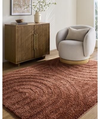 Livabliss Rodos Mod Neutral Rainbow Plush Area Rug.