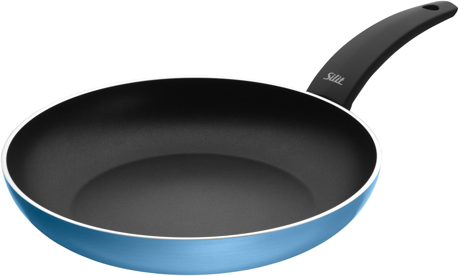 Silit Steel pan met lange steel Belluna serie blauw diameter 28 cm