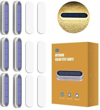 Uplift Picks Solar Deck Lights For Waterproof Automatic Steps Docks Driveways Patios Fences warm (b)