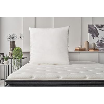 Synthetikkopfkissen YATAS BEDDING "Suprelle Memory", weiß, B:80cm L:80cm, Bezug: 40% Lyocell (TENCEL™), 40% Polyester, 20% Baumwolle. Füllung: 100% Polyester, Kopfkissen