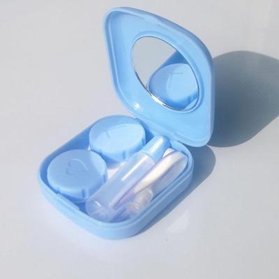 United Contact Lens Case With Mirror Portable Travel Contact Lens Case Kit blue