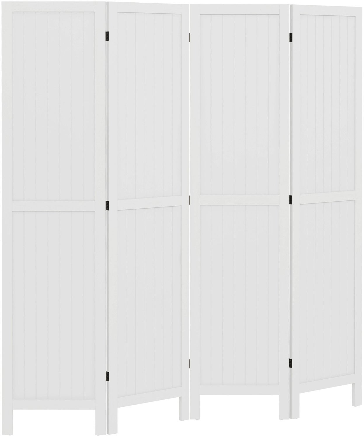 Opvouwbaar Houten Windscherm - 4 Panelen Ruimteverdeler voor Binnen - H 170 cm