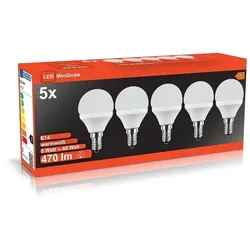 HWH 5x LED SMD Lampe G45 E14 5W 470 lm WW Aktion BLU-49228