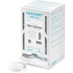 Ligasano Weiß Steril 100x1.5x0.4cm Wundband Mini 14 ST