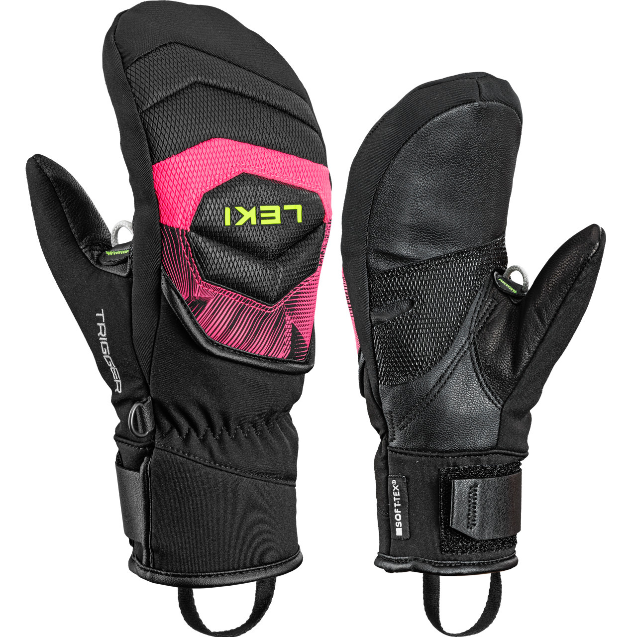Leki Kinder Fäustling WCR CORE TR black/neonpink - 5,0