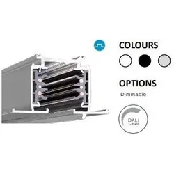 Powergear, Beleuchtung Zubehör, 3PH EINBAUSCHIENE DALI, Weiss, 1 meter