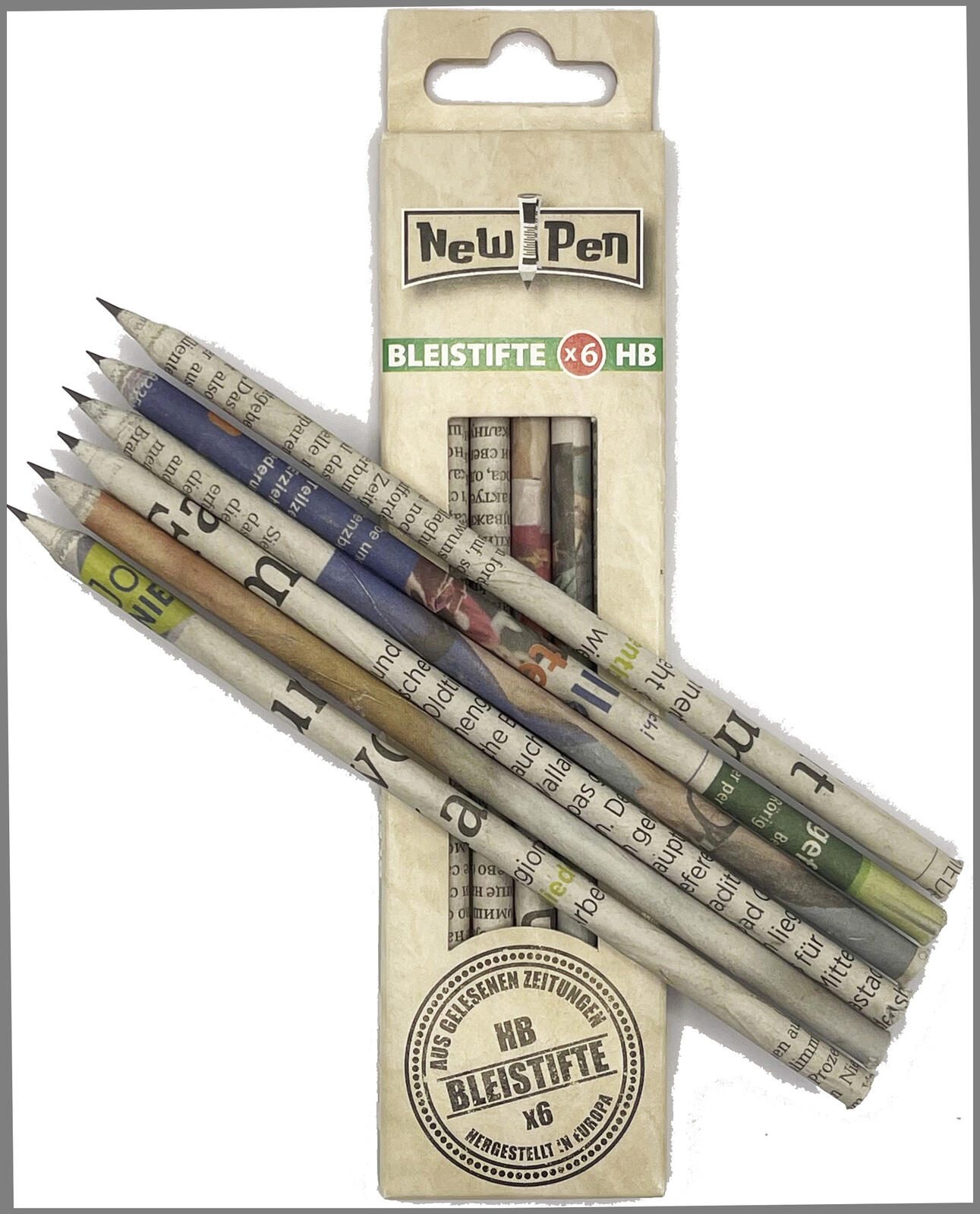 NewPen Bleistift-Set Zeitungsoptik 6 St. NP01