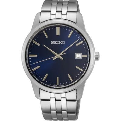 Quarzuhr SEIKO, silber (silberfarben), Armbanduhren, Damen, Quarzuhr, Armbanduhr, Herrenuhr, Damenuhr, Datum, Edelstahlarmband