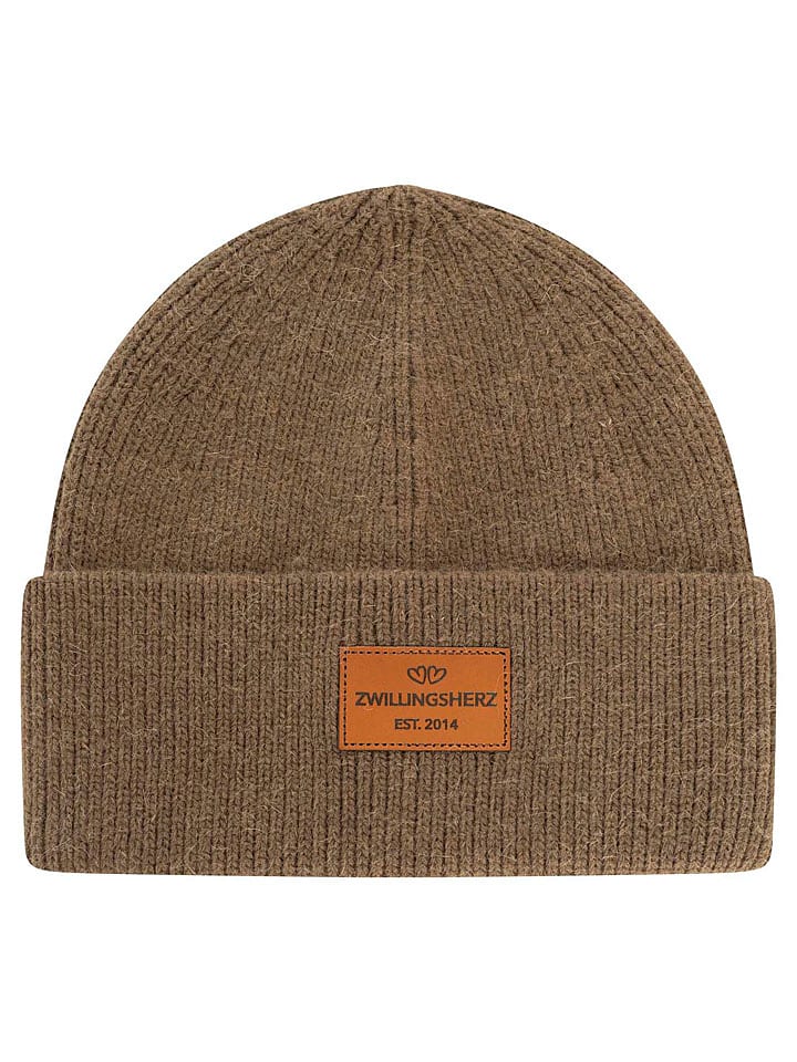 Mütze "Zwillingsherz" in Khaki - onesize
