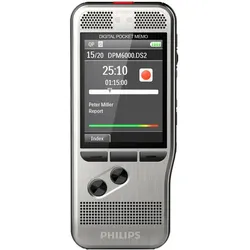 Philips DPM6000 Pocket Memo, Diktiergerät, Schwarz, Silber