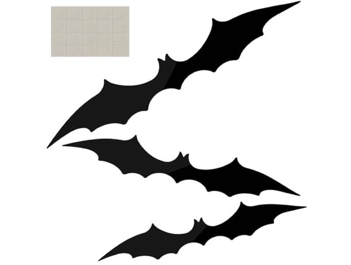 3 stuks grote zwarte vleermuizen stickers Halloween decoratie feestaccessoires voor huis raam wanddecoratie deur DIY 22004