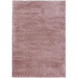 HOCHFLORTEPPICH SALZACH, einfarbig, aus Polypropylen, Rosa, 140 x 200 cm