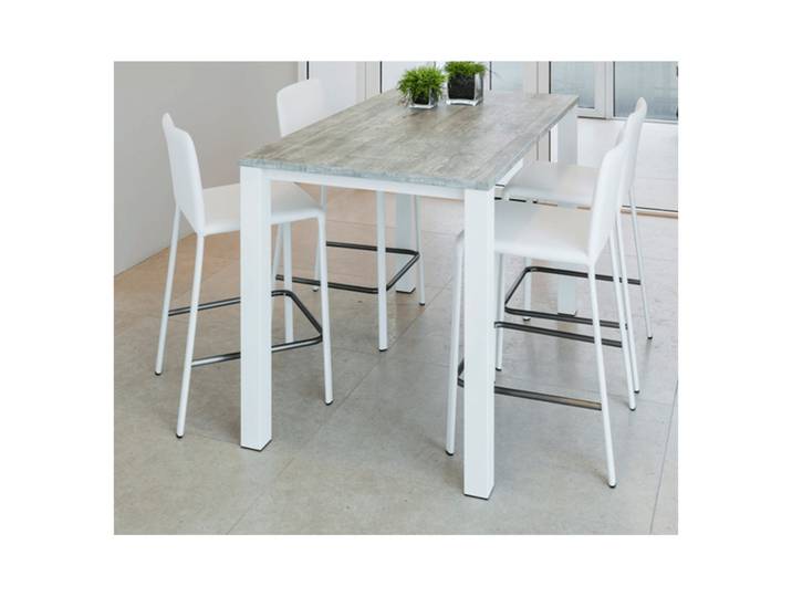 TABLE HAUTE RECTANGULAIRE EN STRATIFIÉ PIEDS MÉTAL VERONA
