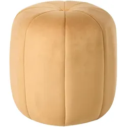 POUF Samtstoff Senfgelb Selby