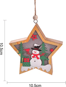 Inspire Essentials Festive Glow LED Christmas Pendant Ornament Set d