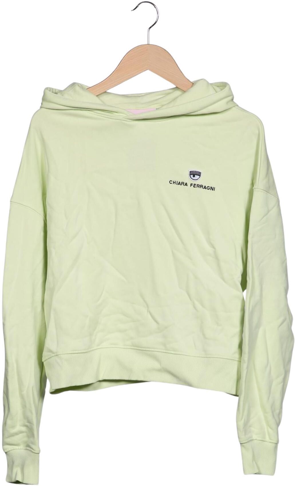Chiara Ferragni Damen Kapuzenpullover, Hellgrün, Gr. L, Baumwolle - Second Hand