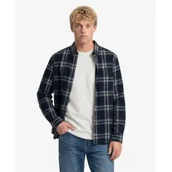 Superdry für Herren. M4011197A Marineblaues Baumwoll-Holzfäller-Hemd (XXL), Lässig, Baumwolle, Langarm