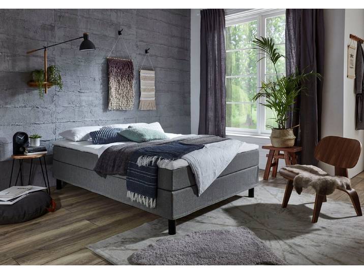 ATLANTIC home collection Boxbett Happy, ohne Kopfteil, mit Topper, wahlweise mit oder ohne Bettwaren