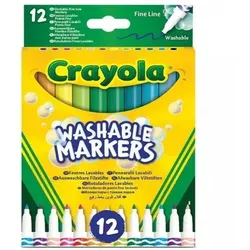 Crayola: 12er-Set abwaschbare Filzstifte mit feiner Spitze