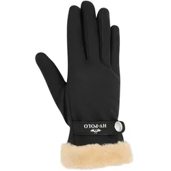 HV POLO Handschuhe HVPGarnet black mit Kunstfell, Größe: XL