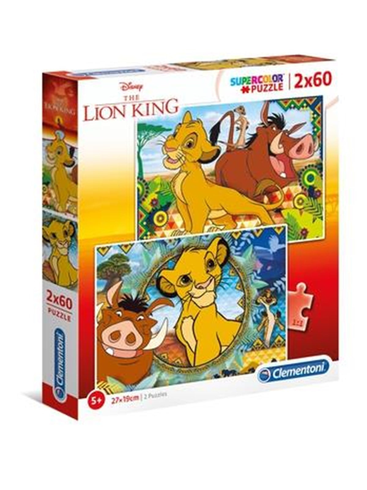 Clementoni Puzzle Lion King, 2x60 Teile
