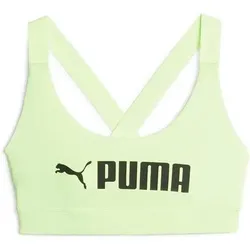 PUMA Damen Top Mid Impact Puma Fit Bra, Größe S in Grün Grün