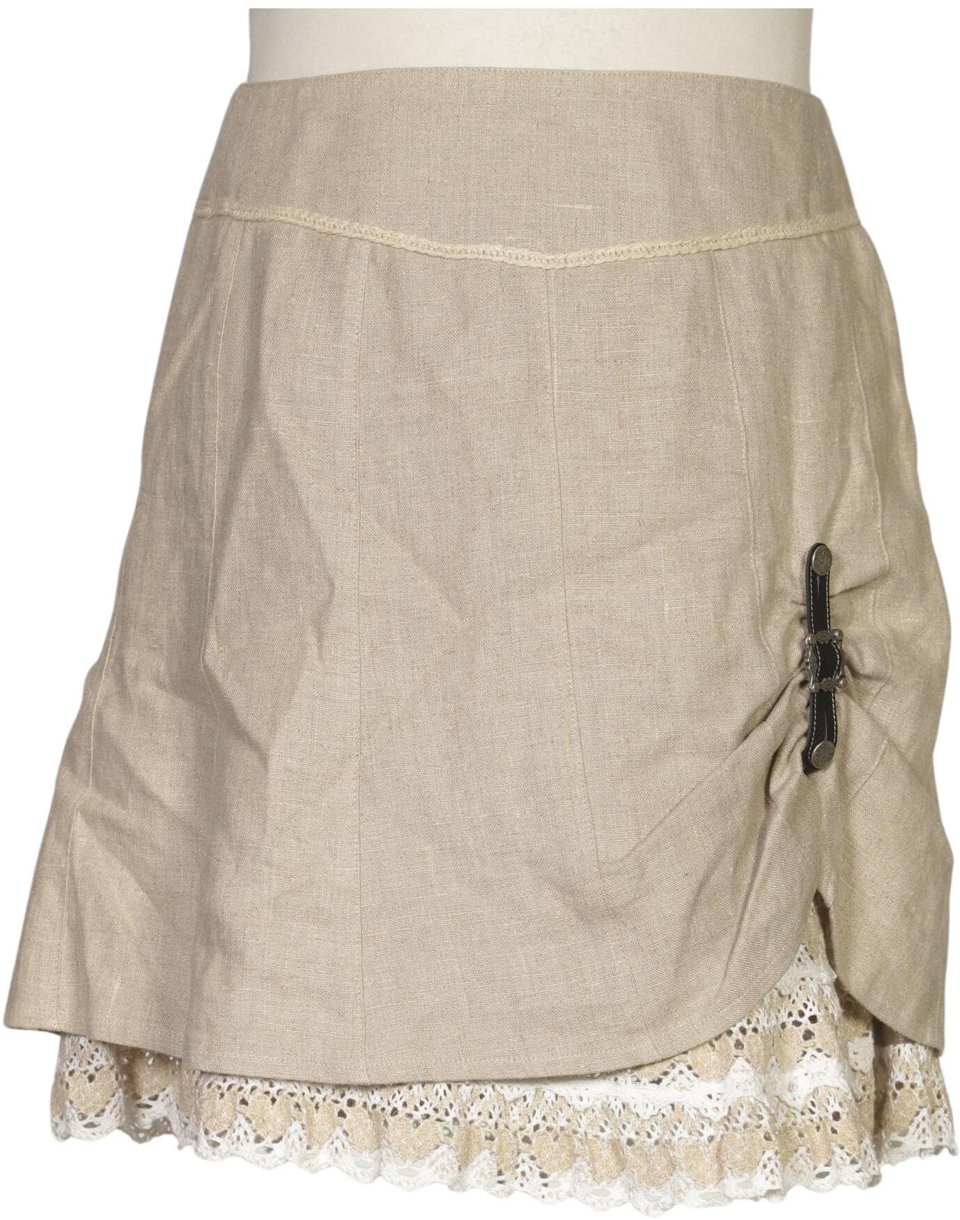 Country Line Damen Rock, Beige, Gr. EU 42, Leinen / Viskose - Second Hand