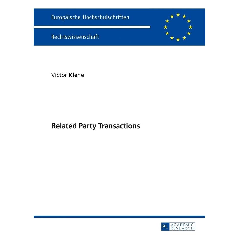 Peter Lang Related Party Transactions (Deutsch, Softcover, Victor Klene) (56020965)