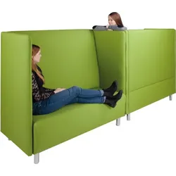 Akustiksofa 2-3 Sitzer, Bezug schwer entflammbar, 2er Set
