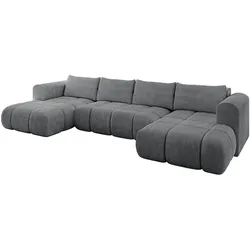 WOHNLANDSCHAFT CLOUD-U 405x185x90 Dunkelgrau Cord