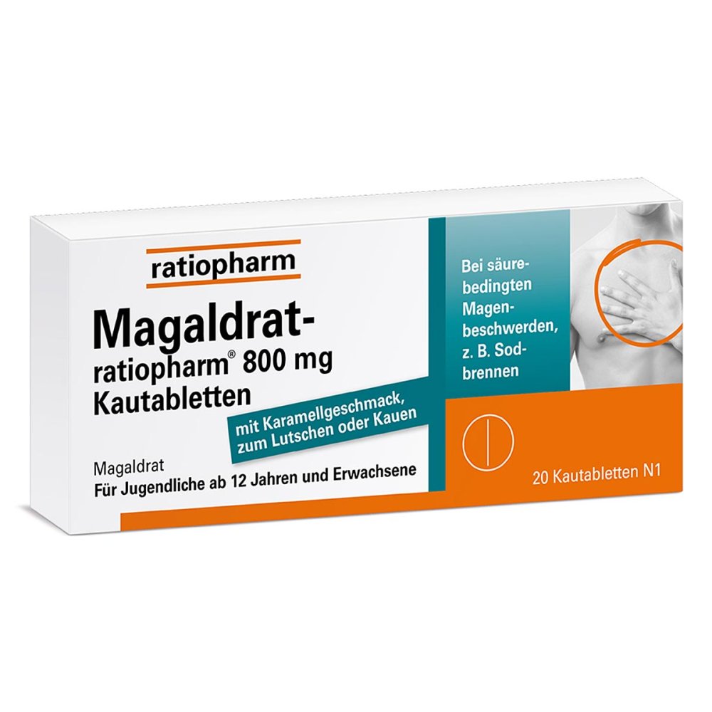 ratiopharm GmbH Magaldrat-ratiopharm® 800 mg Kautabletten 04869870