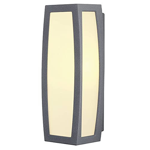 SLV Meridian Box wandopbouwarmatuur met bewegingssensor, aluminium, grijs, IP54