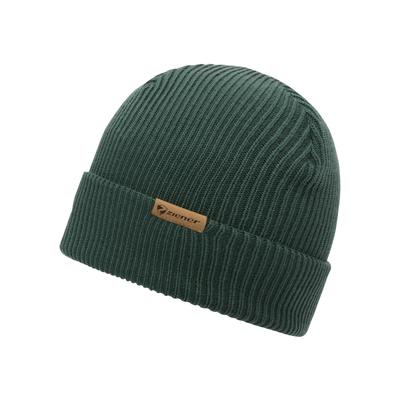 Strickmütze ZIENER "IKADELLO-Z HERREN", Herren, grün (grün mountain), Kunstfaser, Mützen Strickmütze, mit Aufschlag