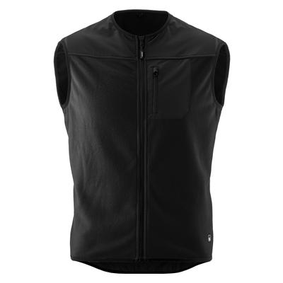 Fahrradjacke GONSO "ADVENTURE VEST FLEECE", Herren, Gr. L, schwarz, 95% Polyester, 5% Elasthan, Rundhals, Jacken Fahrradjacke, Unisex Radweste, warme Fleece-Weste, integrierte Smartphone Tasche