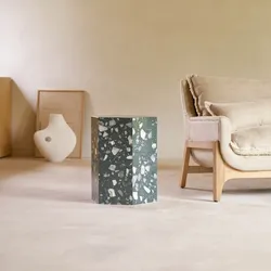 Sofaende Zoé aus Premium-Terrazzo Black