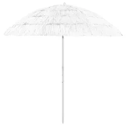 vidaXL Weißer Hawaii-Strandschirm 240 cm, Modell Patio Vega Prime Plus