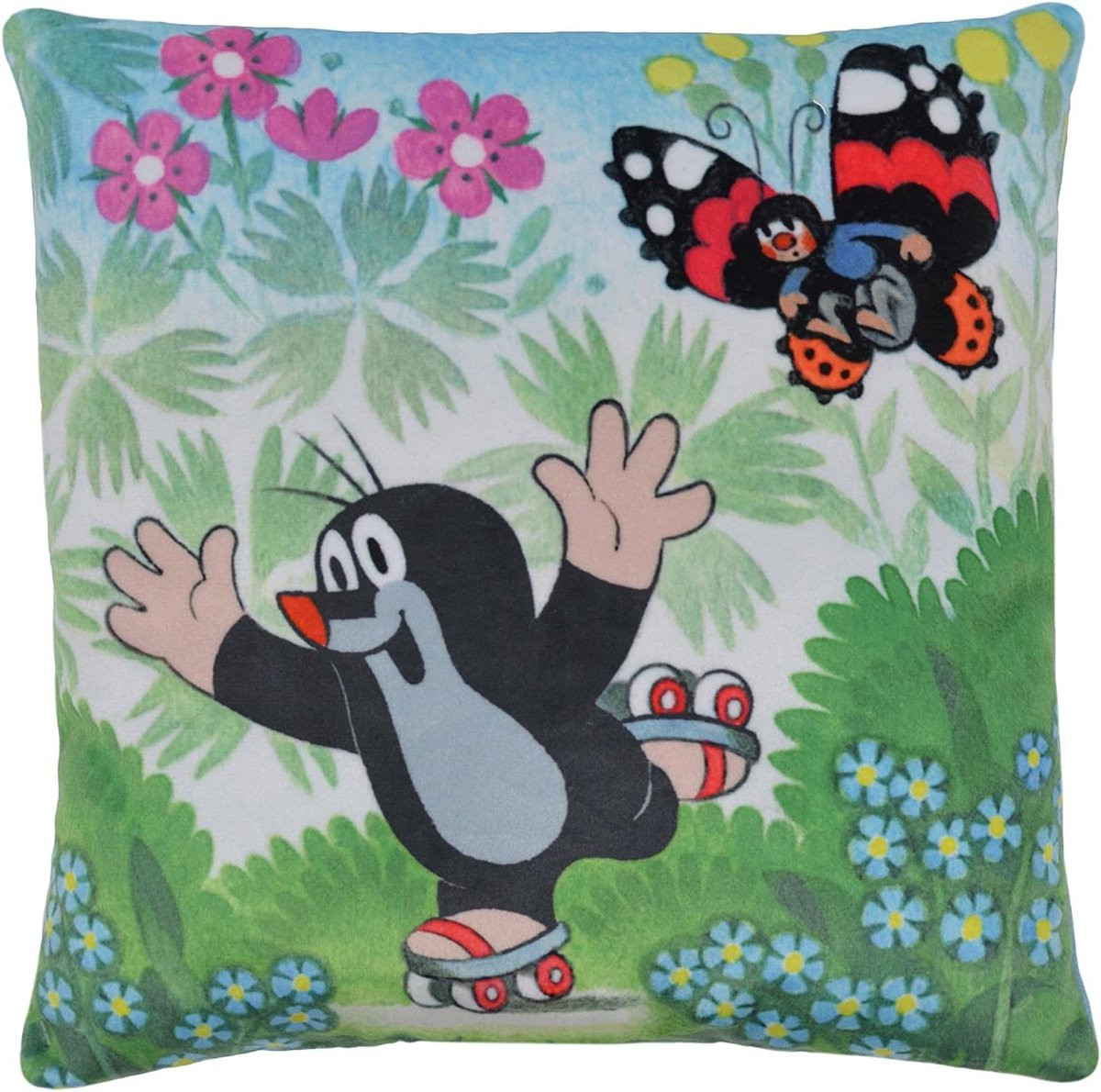 Cartoon Kussenhoes met Kleine Mol voor Kinderkamers - Meerkleurig - 25 x 25 cm