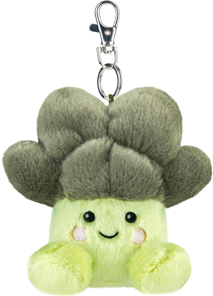 Palm Pals Luigi Broccoli 10cm Plush Clip-On - Soft Green - Aurora - Key Chain for Kids
