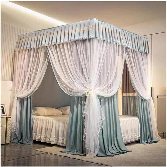 Moskitonetz - Bett Himmel - Schlafzimmer Dekoration - Doppeltüren - 180x200x200cm - Weiß