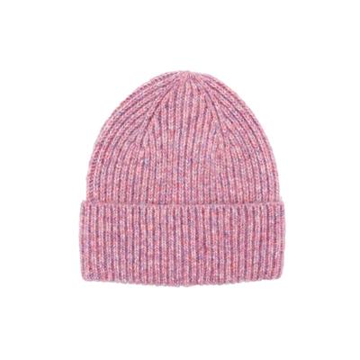Strickmütze CAPO, Damen, rosa (rose), Strick, Materialmix, meliert, Mützen Strickmütze, Melange-Optik, Rippenstrick, breiter Umschlag