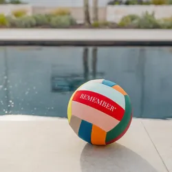 REMEMBER Freizeit-Ball in Volleyballgröße – wasserfester Neoprenball für Strand, Pool & Garten